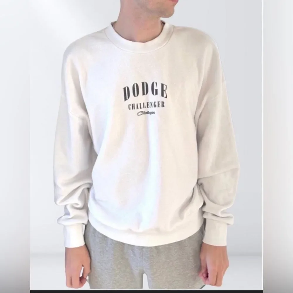 Grayson Threads - Men's Dodge Challenger Crewneck Sweatshirt White